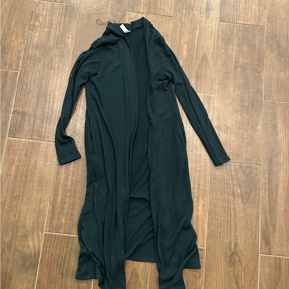 Zenana Outfitters hunter green long cardigan